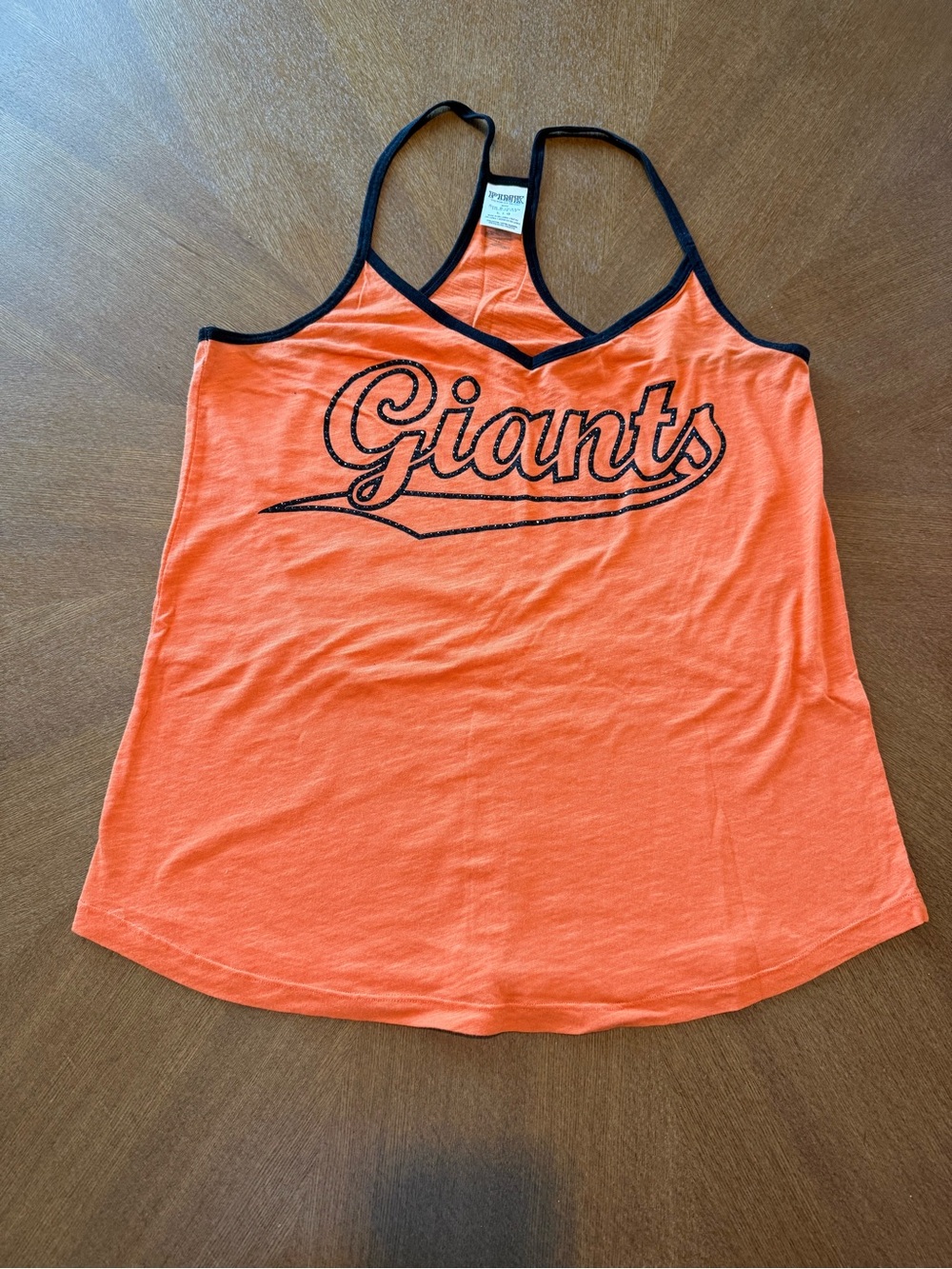 Giants Orange with black sequins Racerback Tank Top - Women
